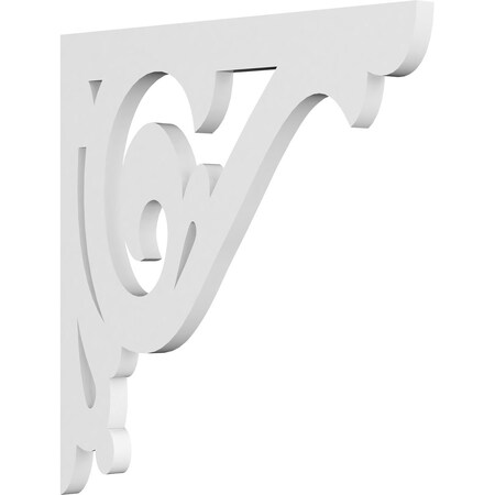 Ekena Millwork Bordeaux Architectural Grade PVC Bracket, 5/8"W X 12"D X 12"H BKTP01X12X12BO